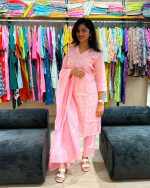 Blush Elegance Embroidered Suit Set with Dupatta