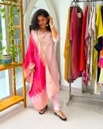 Blush Pink Embroidered Festive Suit Set with Dupatta