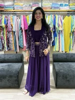 Embroidered Blazer Style Co-ord Set