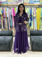 Embroidered Blazer Style Co-ord Set