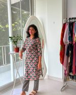 Emerald Petal Printed Kurta Pant Set