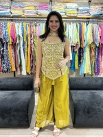 Indo-Western Embroidered Sharara Set