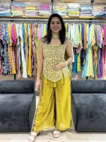 Indo-Western Embroidered Sharara Set