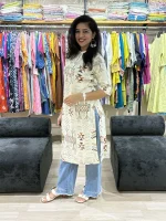 Ivory Abstract Print Kurti