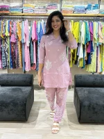 Lavender Co-ord Set with Moti Work