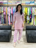 Lavender Co-ord Set with Moti Work