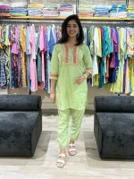Pistachio Green Embroidered Cord