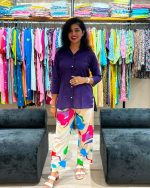 Purple Shirt Co-ord Set