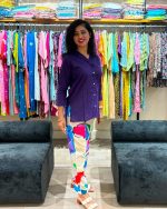 Purple Shirt Co-ord Set