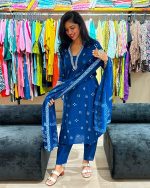 Royal Indigo Embroidered Suit Set