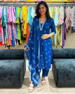 Royal Indigo Embroidered Suit Set