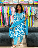 Sky Blossom Printed Suit Set
