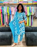 Sky Blossom Printed Suit Set
