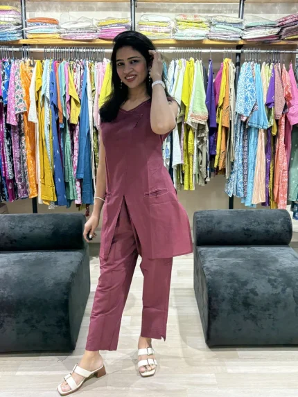 Wine Co-Ord Cotton Pair Set_result
