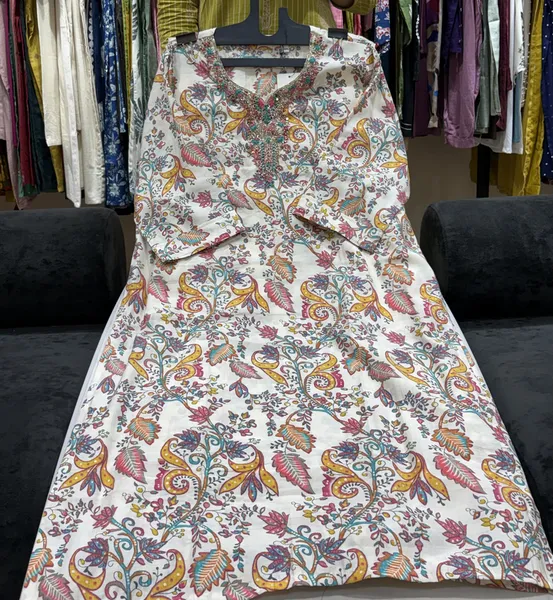 Multicolor Printed Maslin Silk 3-Piece Suit Set