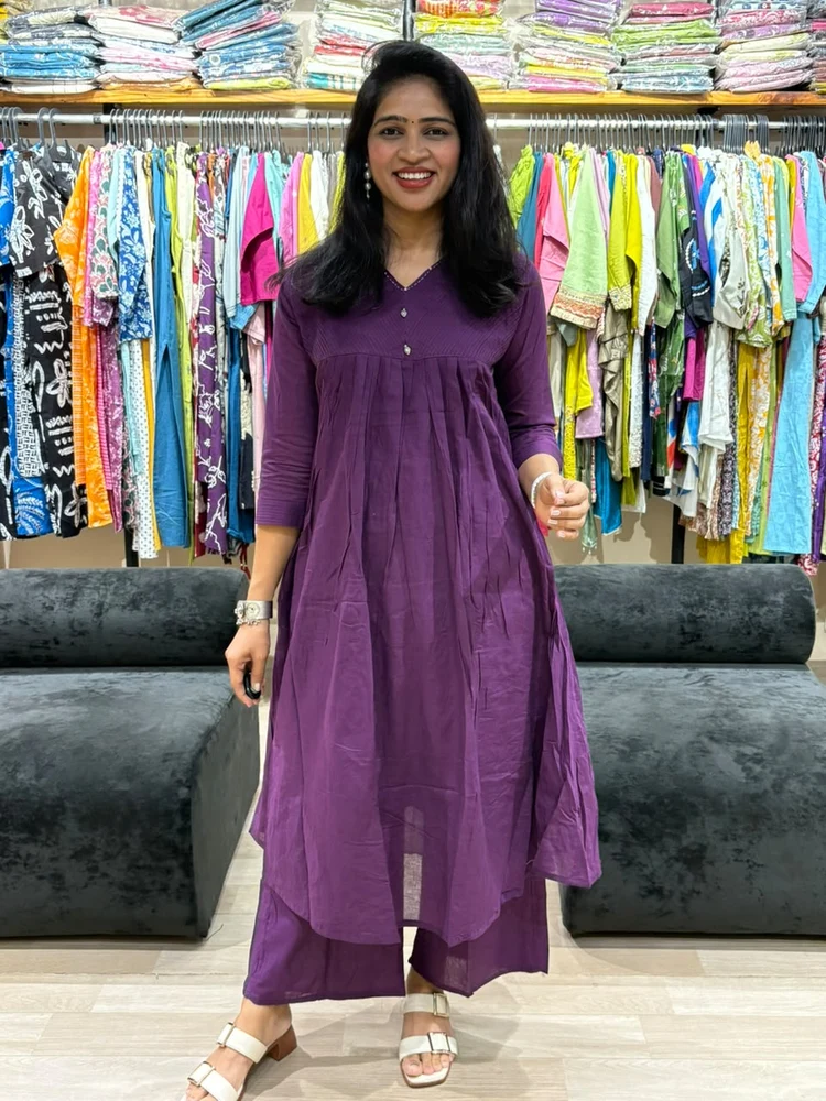 Plum Purple Solid Pair - Image 2